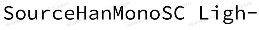 SourceHanMonoSC Ligh字体转换